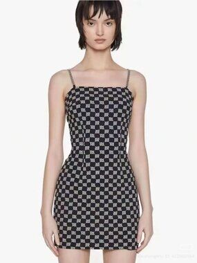 MISBHV Black Monogram Minidress